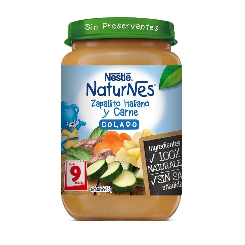 Colado Naturnes Zapallito Italiano Y Carne 215 g Nestlé Naturnes