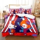 thumbnail image 1 of Happy Family Quilt Set RABBYCC Circus Carnival Bedding Set Double King Bed Set Children's Bedroom Down Coat Set Bed Sheets, 1 of 5
