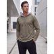 thumbnail image 4 of Camisetas con capucha de manga larga ligeras para gimnasio de hombres 3XL caqui, 4 of 5
