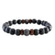 thumbnail image 1 of Pulsera unisex elástica con piedra volcánica y larvikita, 1 of 7