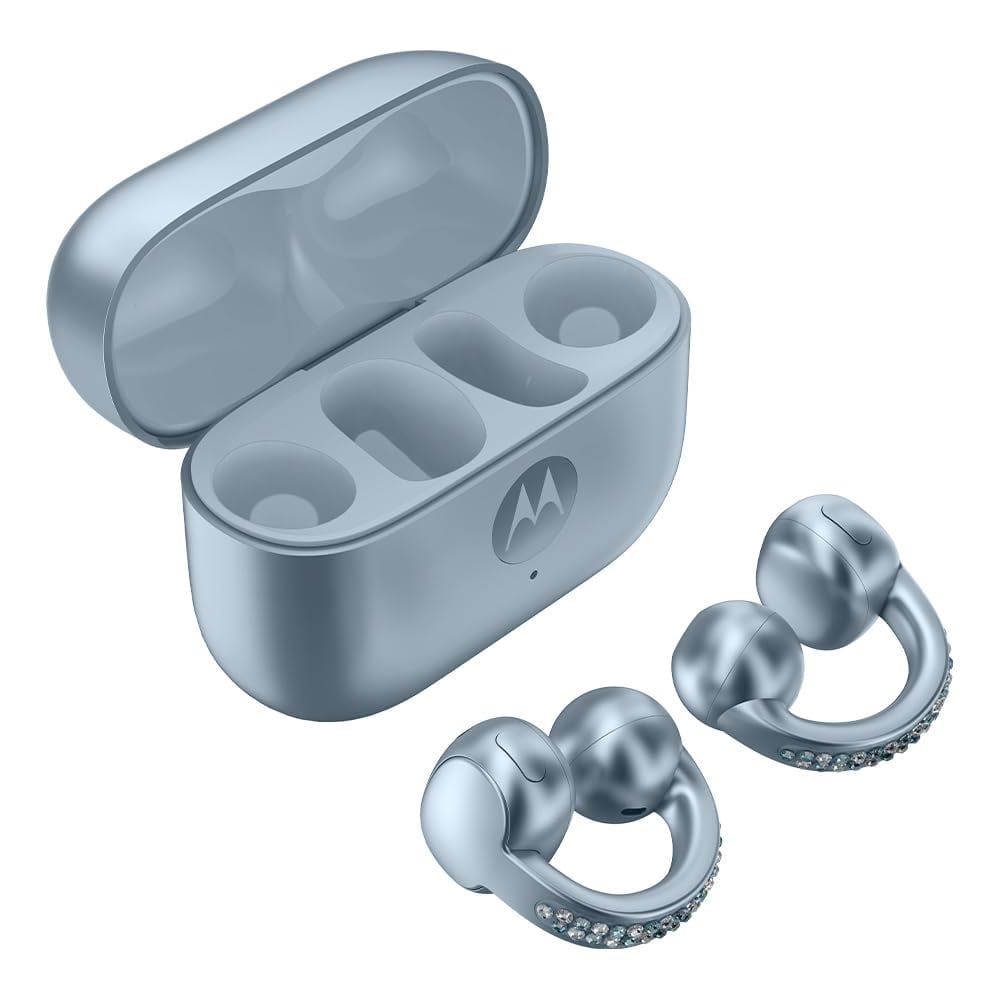 Motorola Moto Buds Loop Con Sonido De Bose Con Cristales De Swarovski® (azul Deshielo)