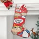 thumbnail image 2 of Charlie y Lola Tema: Calcetines de Navidad, fino lino blanco para colgar en escaleras y chimenea, decoración navideña para el hogar, regalo de Navidad.54cm×38cm, 2 of 5