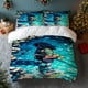 thumbnail image 1 of 3pcs Volunteer Water Column Themed Print Polyester Bedding Set All-Season Use, 1 of 1