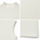 thumbnail image 3 of Polera Rib Mujer Tejida Sin Mangas Cuello Alto Acanalada blanco Talla Única, 3 of 3