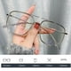thumbnail image 2 of Gafas de doble haz de luz azul, gafas para computadora con bloqueo UV, lentes transparentes, gafas de metal., 2 of 5