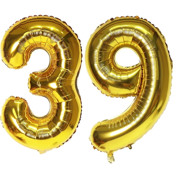 Balloon Number EBAIJQUO 39, papel de aluminio dorado de 100 cm