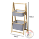 thumbnail image 3 of Mueble De Organización Dos Niveles De Bambú Y Tela Plegable, 3 of 4
