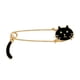thumbnail image 2 of Mujeres Aleación De Oro Metal Kilt Pin Animal Gato Broche Grande Seguridad Pin Negro, 2 of 3