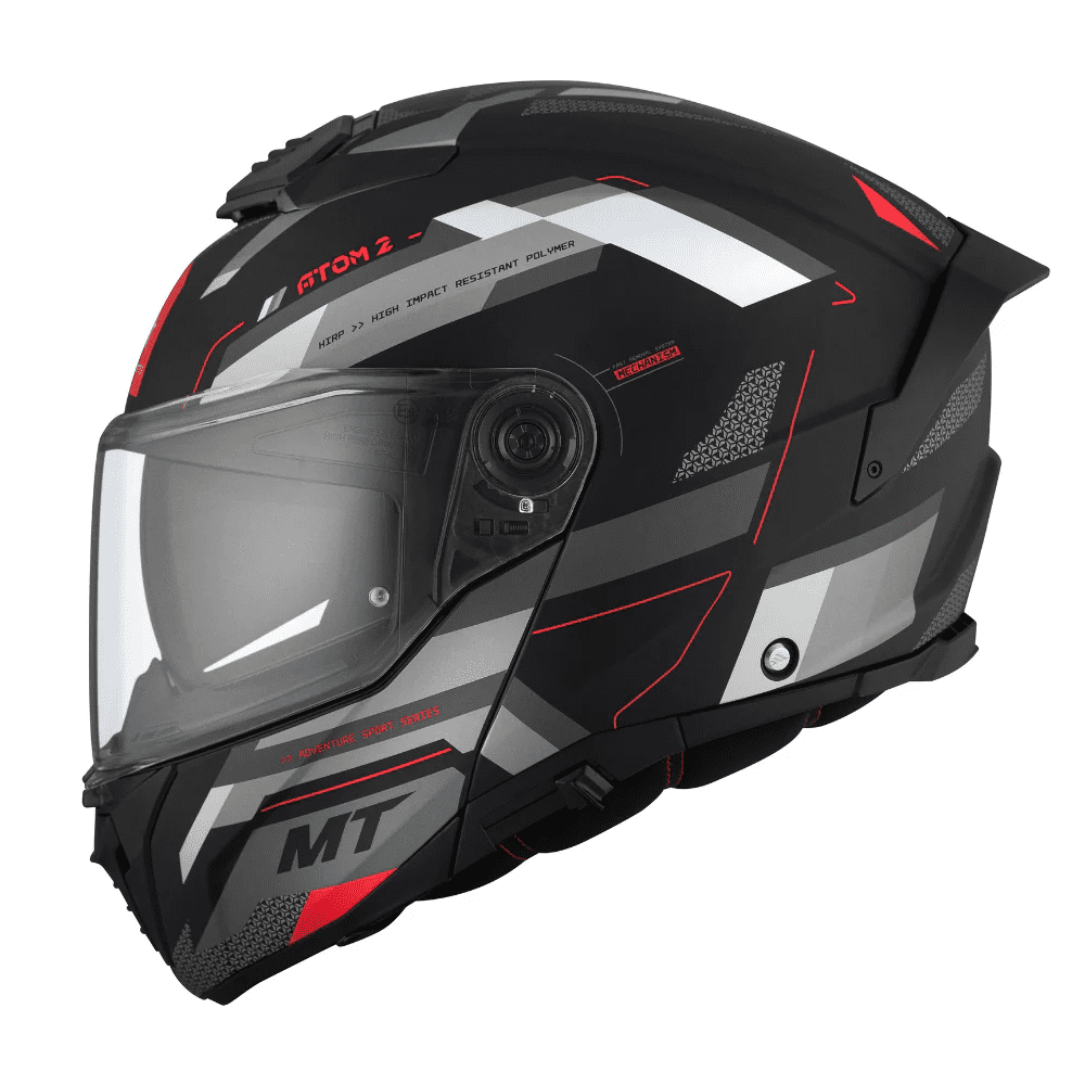 Mt Helmets - Casco Mt Fu404sv Atom 2 Sv Bast D5 Rojo Mate M + Pinlock Mt-v-35