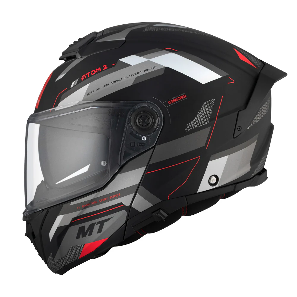 Mt Helmets - Casco Mt Fu404Sv Atom 2 Sv Bast D5 Rojo Mate M + Pinlock Mt-V-35