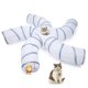 thumbnail image 1 of Túnel para Gatos EGETOTA de 5 Vías Plegable Blanco y Gris, 1 of 6