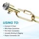 thumbnail image 5 of Conectores de cadena, clips ovalados de bloqueo rápido de tornillo de 6mm de grosor para luces colgantes de candelabro, oro pálido, paquete de 2, 5 of 7
