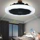 thumbnail image 2 of 1pc Ceiling Fan With Light, Modern 18inch Remote Control Enclosed Low Profile Ceiling Fan With Light 3 Speed LED Dimming 3 Colors 8 Invisible Bladeless Flush Mount Fan Light Bedroom, Offices, 2 of 3