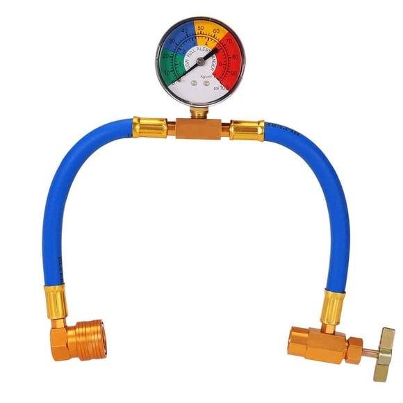 Manguera de recarga de aire acondicionado Ketofa 39 cm con manómetro 1/2" R134A