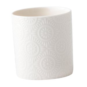 Magideal - Porta Utensilios De Cerámica Con Relieve, Soporte Para Bolígrafos, Recipiente Para Utensilios, Organizador De Escritorio Para Pala, Tenedor, Cuchara,