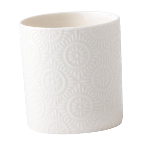 Magideal - Porta Utensilios De Cerámica Con Relieve, Soporte Para Bolígrafos, Recipiente Para Utensilios, Organizador De Escritorio Para Pala, Tenedor, Cuchara,