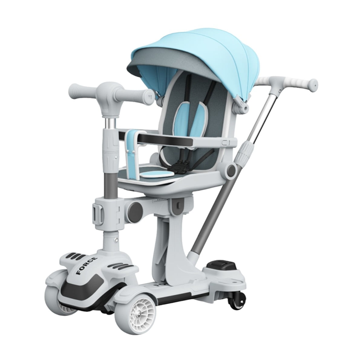 Triciclo Scooter 2 En 1 Lubabycas Azul