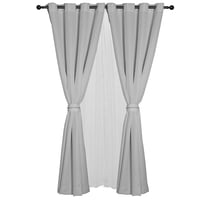 Masel - Set Cortina Barbara 8 Pzas. 1.40 X 2.25 Gris