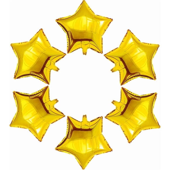 Globo metálico de foil Mylar de estrella dorada de 18 pulgadas para fiesta x24