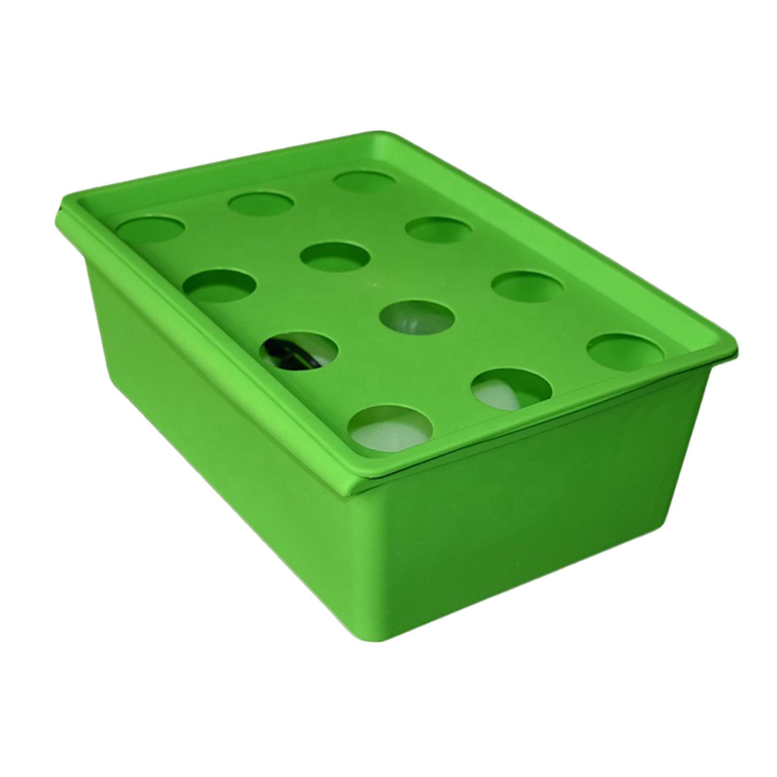 Ioensy - Caja De Cultivo Hidropónica Con 12 Orificios, Resistente Para Plantar Verduras En Interiores