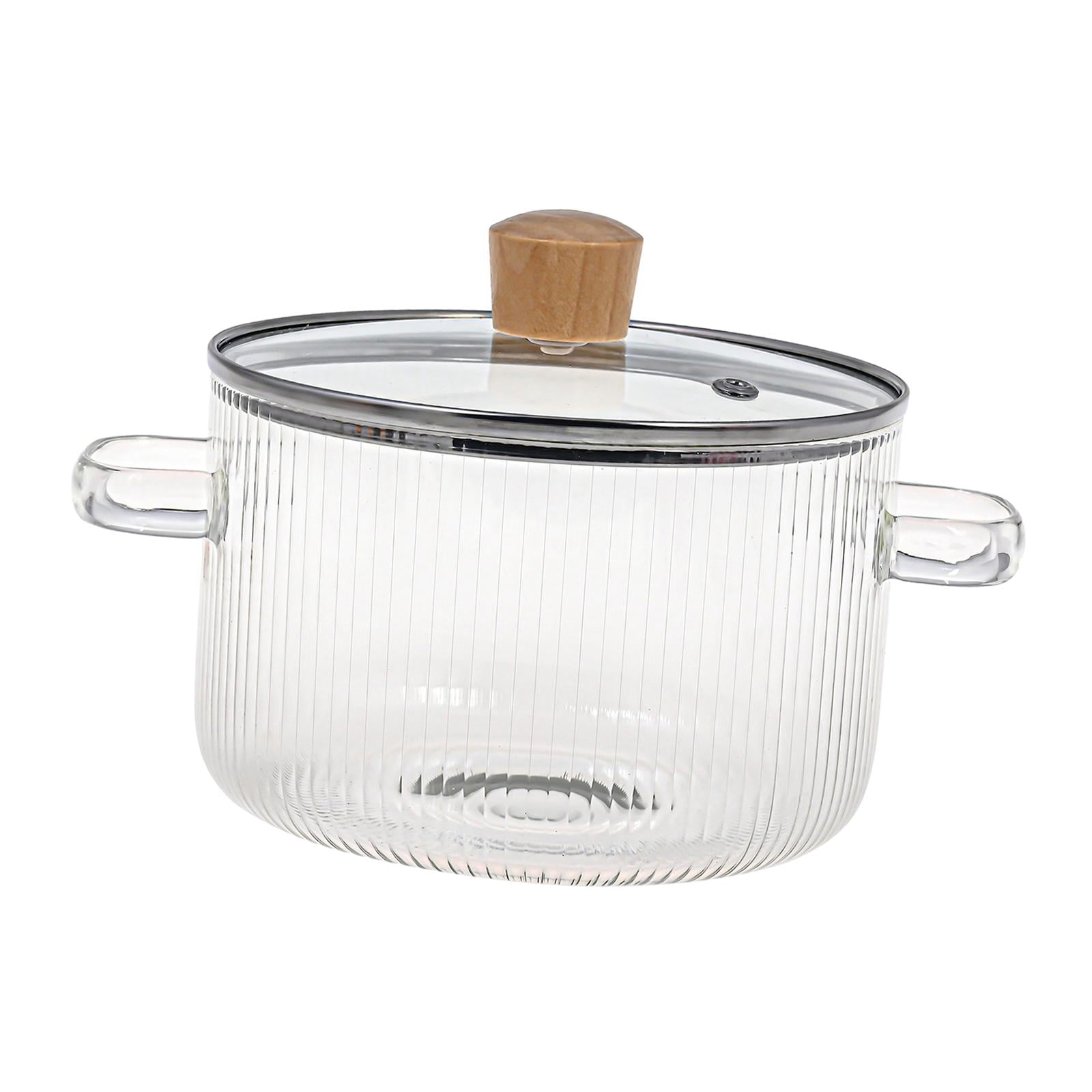 Uucntr - Olla De Vidrio Con Tapa, Utensilios De Cocina De Vidrio De Borosilicato Para Pasta, Fideos, Leche