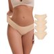 thumbnail image 1 of INSPIRE CHIC Ropa interior de mujer de cintura baja que levanta los glúteos, hilo de algodón cómodo y transpirable, 5 paquetes L 5 beige, 1 of 5