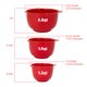 thumbnail image 3 of Tazones para mezclar Glad, set de 3, rojos, apilables, 2,8 L, 3 of 7