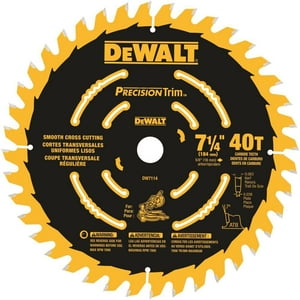 Hoja De Sierra Ingletadora Dewalt Precision Trim De 7 1/4 Pulgadas Y 40 Dientes