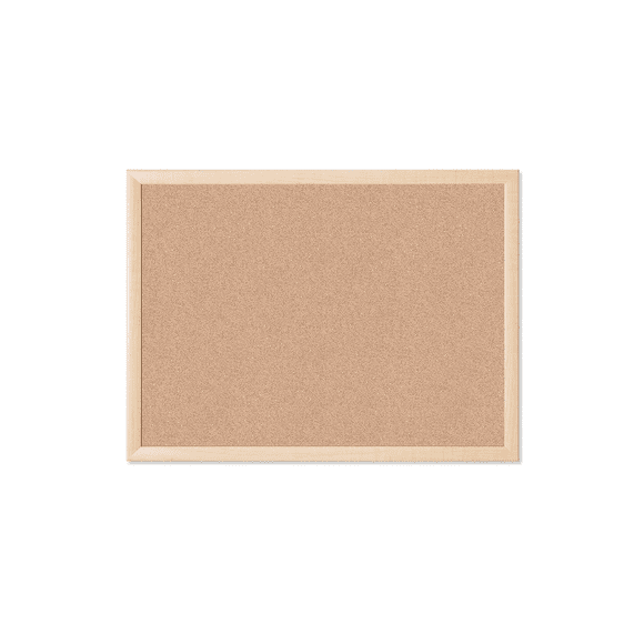 Pizarra Corcho 40 X 60 Borde Madera Resistente + Fijadores Café