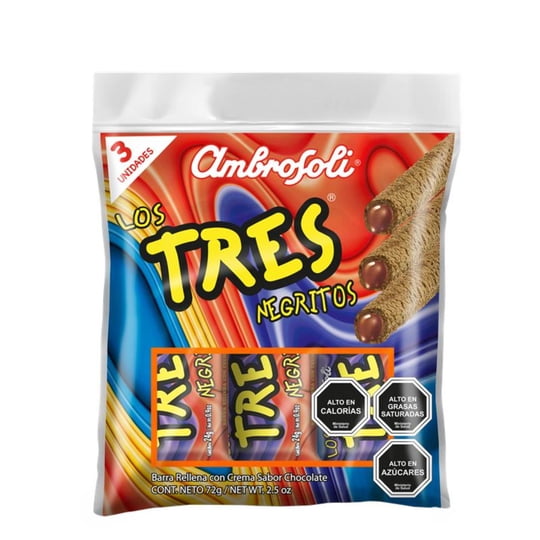 Galletas Tres Negritos Sabor Chocolate 72 g Costa