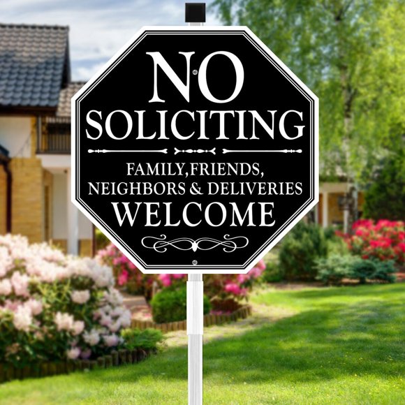 Multiwins No Soliciting Sign for House, 11 x 27 pulgadas