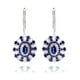 thumbnail image 1 of Aro Zafiro Azul Sintético Pendiente Plata 925 Saphire Blue, 1 of 3