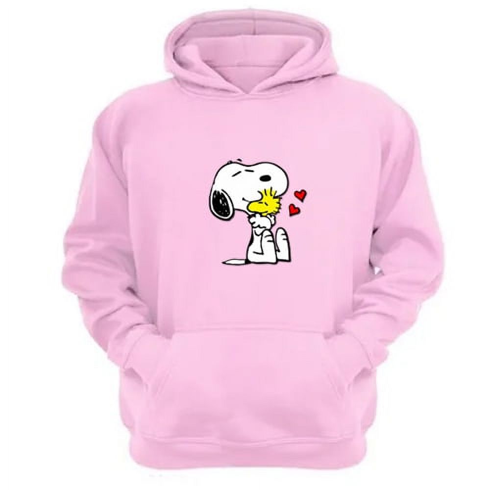 Genérico - Polerón Canguro Snoopy Rosa Talla M Unisex