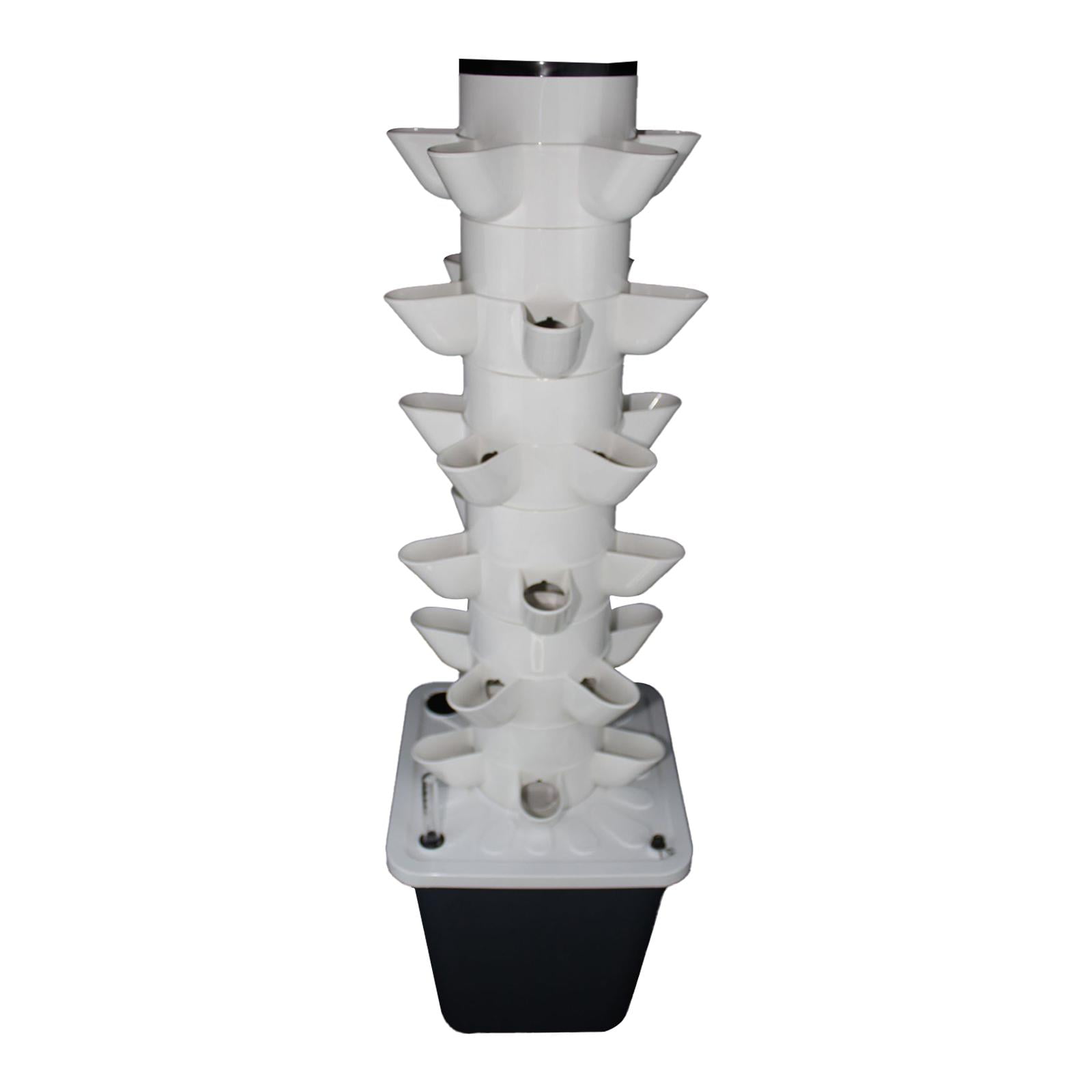 Magideal - Estante De Cultivo Hidropónico, Jardinera Vertical, Bomba De Agua, Manguera De Esponja, Circulación Automática, Material De Pvc, Adecuado Para Oficina, Cocina, Césped, Balcón, 30 Agujeros