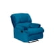 thumbnail image 1 of Bergere Perugia Reclinable Tela Velvet Azul Petroleo, 1 of 4