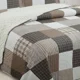 thumbnail image 3 of Cubrecama Quilt Sherpa 2pl - Varios Modelos W.m G Café Chocolate Gris Y Beig Cuadros Tipo Patchwork, 3 of 3