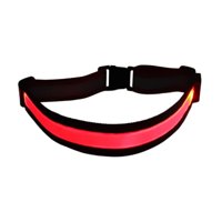 Magideal - Cinturón Reflectante Led Ajustable Con Carga Usb, Correa Luminosa De Pvc, Ideal Para Correr De Noche, Ciclismo, Caminar, Trabajos De Construcción, Adu Rojo