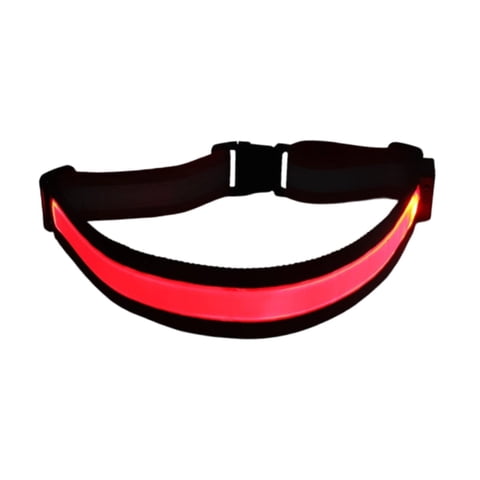 Magideal - Cinturón Reflectante Led Ajustable Con Carga Usb, Correa Luminosa De Pvc, Ideal Para Correr De Noche, Ciclismo, Caminar, Trabajos De Construcción, Adu Rojo