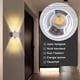 thumbnail image 3 of Aplique de pared LED moderno, lámpara de pared para interiores, iluminación de pared de arriba a abajo de aluminio para salón, dormitorio, escalera, pasillo., 3 of 6