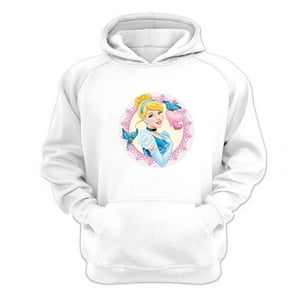 Genérico - Polerón Canguro Cenicienta Blanco Talla Xs Unisex