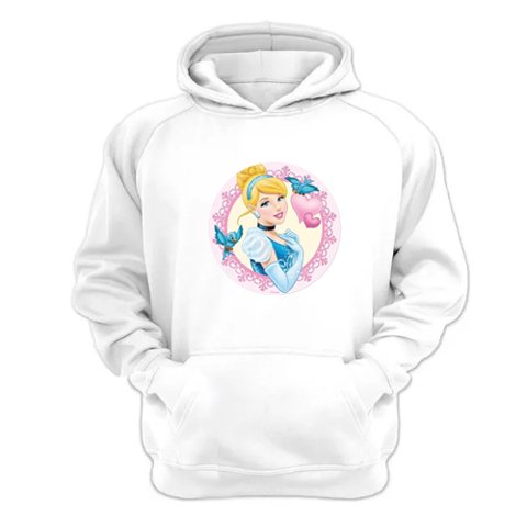 Genérico - Polerón Canguro Cenicienta Blanco Talla Xl Unisex