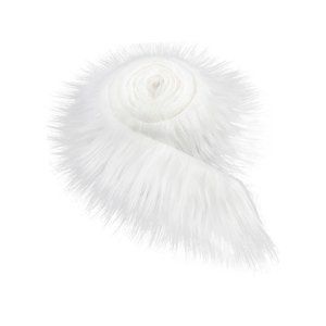 Bothyi - Tela De Piel Sintética Para Disfraz, Parches De Piel Lanuda, Tela Para Ropa De Fiesta, Vacaciones, Color Blanco