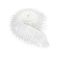 Bothyi - Tela De Piel Sintética Para Disfraz, Parches De Piel Lanuda, Tela Para Ropa De Fiesta, Vacaciones, Color Blanco