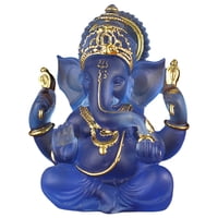 Magideal - Lord Estatuas- Estatua Hindú Escultura De Resina Estatuilla De Buda Indio Adornos De Decoración De Regalo Hechos A Mano Para El Hogar, Jardín, , Azul