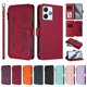 thumbnail image 3 of Funda Cartera Mariposa para [Xiaomi Redmi 12 4G/5G] con Soporte y Cremallera Rojo, 3 of 6