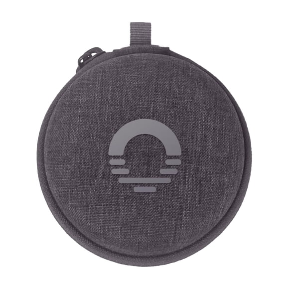 Estuche de viaje Ozlo Sleepbuds de tela tejida rígida, gris