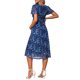 thumbnail image 3 of Vestido Floral Flowy de Maternidad para Mujeres INSPIRE CHIC Midi Formal Casual Embarazo 2026 Verano M Vestido Negro y Flor Azul, 3 of 5