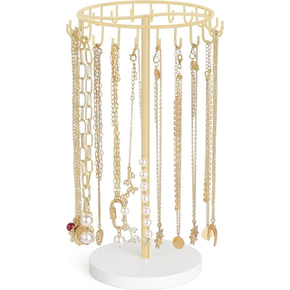 Mkono Necklace Holder Organizer, soporte organizador dorado para collares