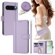 thumbnail image 2 of Funda Cartera de Cuero Sintético para Google Pixel 10 Pro XL 5G, Morado Claro, 2 of 6