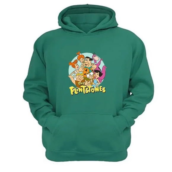 Polerón Canguro Los Picapiedras Verde Aguamarina Talla Xl Unisex